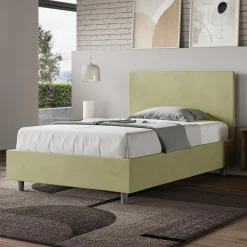 Letto Una Piazza e Mezzo 120x200 cm con Testata in Microfibra Made in Italy - Pallone