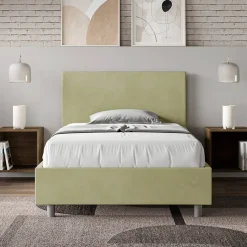 Letto Una Piazza e Mezzo 120x200 cm con Testata in Microfibra Made in Italy - Pallone