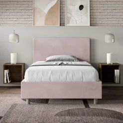 Letto Una Piazza e Mezzo 120x200 cm con Testata in Microfibra Made in Italy - Pallone