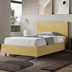 Letto Una Piazza e Mezzo 120x200 cm con Testata in Microfibra Made in Italy - Pallone