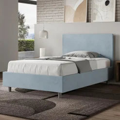 Letto Una Piazza e Mezzo 120x200 cm con Testata in Microfibra Made in Italy - Pallone