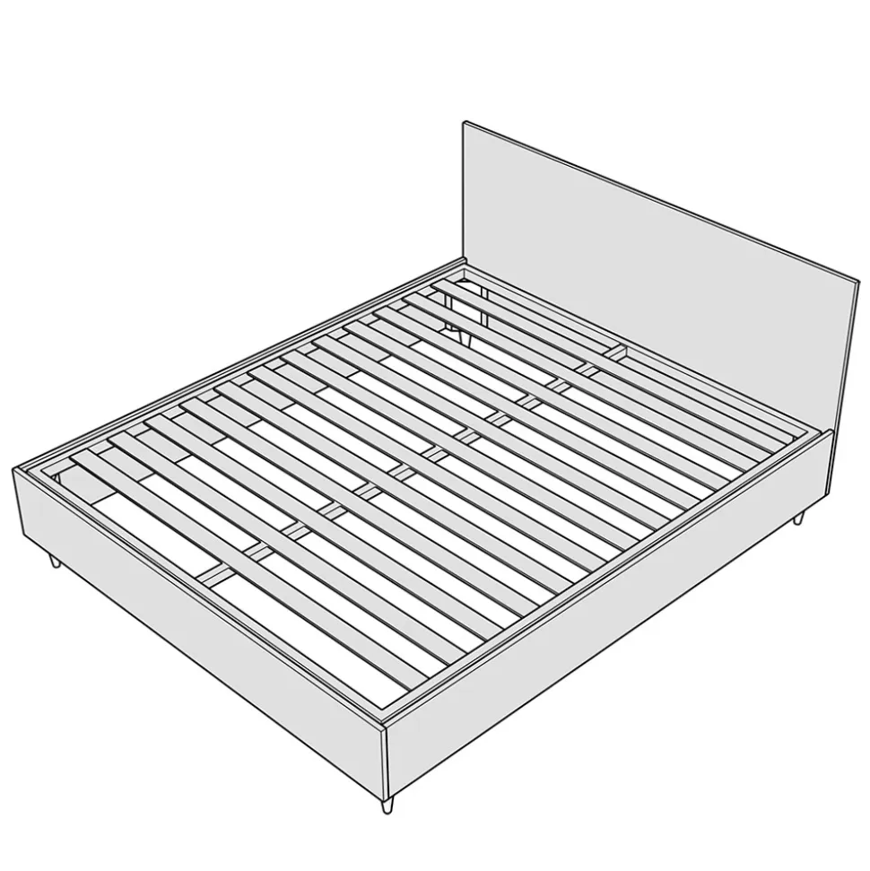Letto Una Piazza e Mezzo 120x200 cm con Testata in Similpelle Made in Italy - Pallone