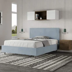 Letto Una Piazza e Mezzo 140x200 cm con Testata in Microfibra Made in Italy - Pallone