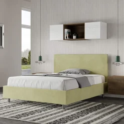 Letto Una Piazza e Mezzo 140x200 cm con Testata in Microfibra Made in Italy - Pallone