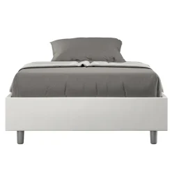 Letto Una Piazza e Mezzo 140x200 cm Rivestito in Similpelle Made in Italy - Atleta