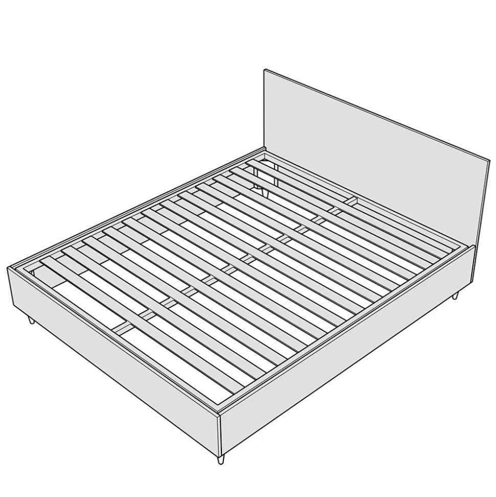Letto Una Piazza e Mezzo 140x200 cm Rivestito in Similpelle Made in Italy - Atleta