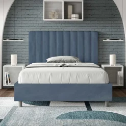 Letto 120x200 cm Microfibra con Linee Verticali Simmetriche Made in Italy - Guanto
