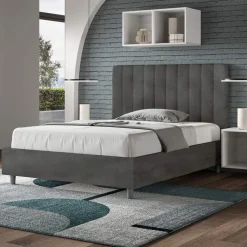 Letto 120x200 cm Microfibra con Linee Verticali Simmetriche Made in Italy - Guanto