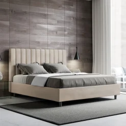 Letto 140x200 cm Microfibra con Linee Verticali Simmetriche Made in Italy - Guanto