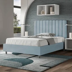 Letto 140x200 cm Microfibra con Linee Verticali Simmetriche Made in Italy - Guanto