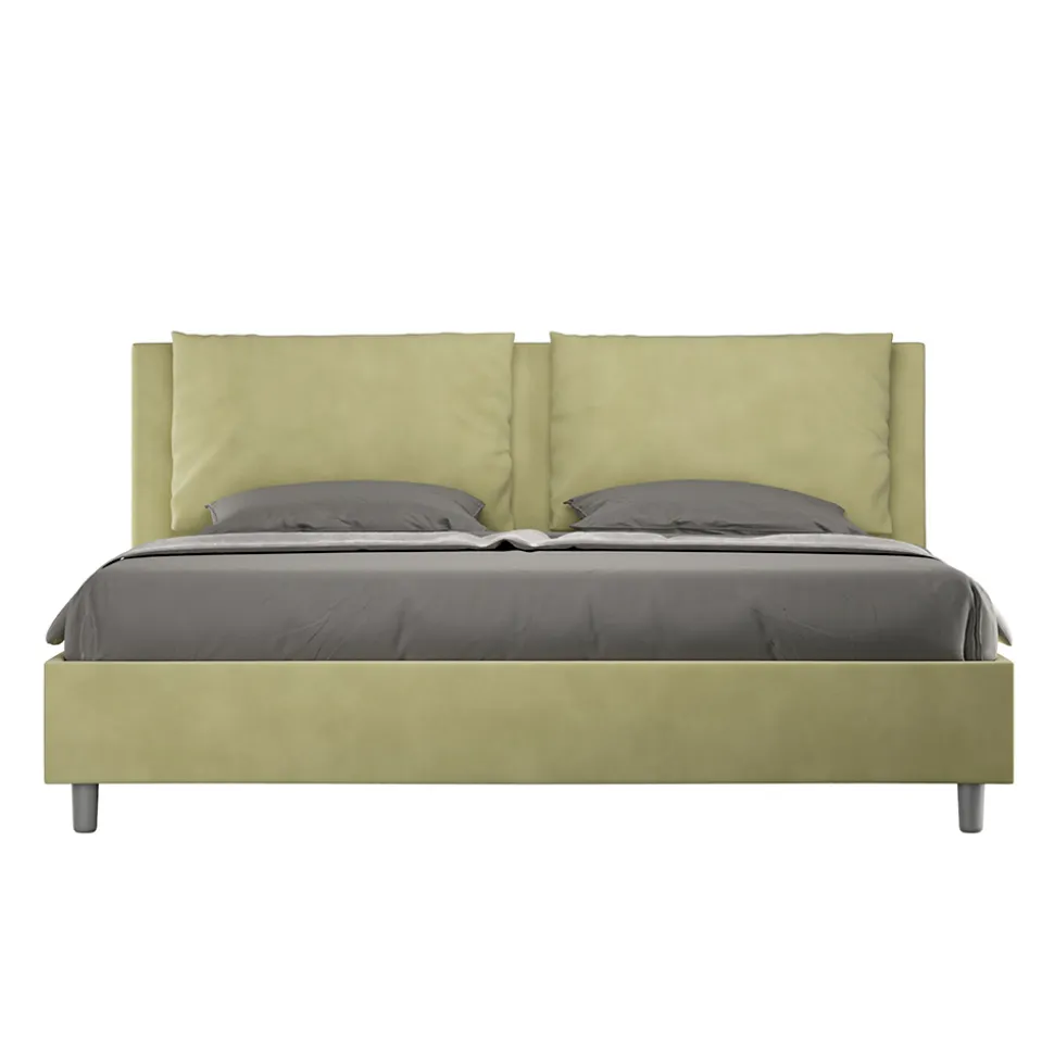 Letto 200x200 cm Testata con Cuscinatura in Microfibra Made in Italy - Olimpiadi