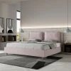 Letto 190x200 cm Testata con Cuscinatura in Microfibra Made in Italy - Olimpiadi