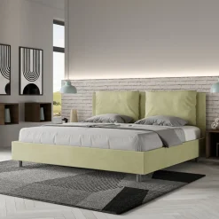 Letto 180x200 cm Testata con Cuscinatura in Microfibra Made in Italy - Olimpiadi