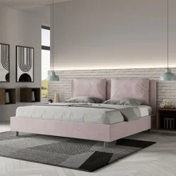 Letto 180x200 cm Testata con Cuscinatura in Microfibra Made in Italy - Olimpiadi