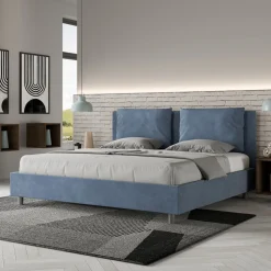 Letto 180x200 cm Testata con Cuscinatura in Microfibra Made in Italy - Olimpiadi