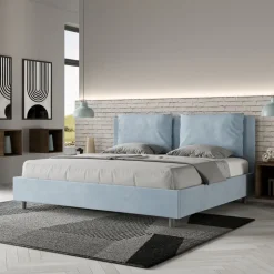 Letto 180x200 cm Testata con Cuscinatura in Microfibra Made in Italy - Olimpiadi