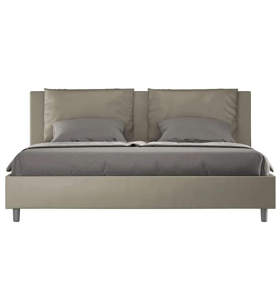 Letto 180x200 cm Testata con Cuscinatura in Similpelle Made in Italy - Olimpiadi