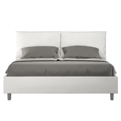 Letto 160x200 cm Testata con Cuscinatura in Similpelle Made in Italy - Olimpiadi