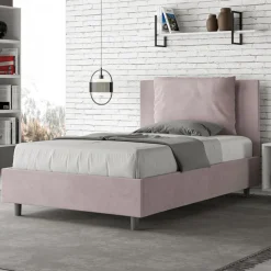 Letto 120x200 cm Testata con Cuscinatura in Microfibra Made in Italy - Olimpiadi