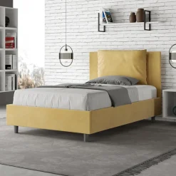 Letto 120x200 cm Testata con Cuscinatura in Microfibra Made in Italy - Olimpiadi