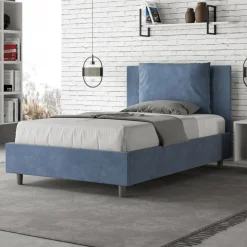 Letto 120x200 cm Testata con Cuscinatura in Microfibra Made in Italy - Olimpiadi