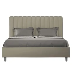 Letto 160x200 cm Testata con Linee Verticali Simmetriche Made in Italy - Guanto