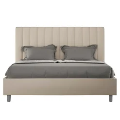 Letto 160x200 cm Testata con Linee Verticali Simmetriche Made in Italy - Guanto