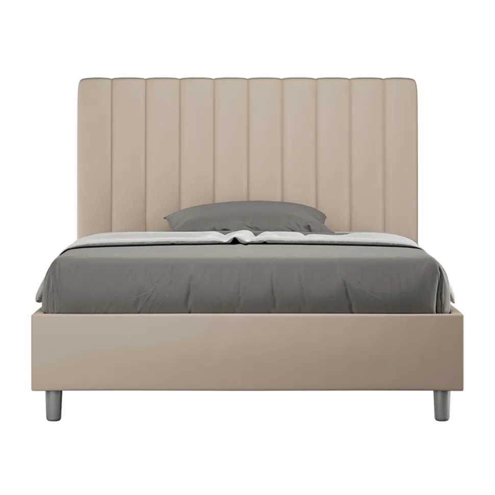 Letto 120x200 cm Testata con Linee Verticali Simmetriche Made in Italy - Guanto