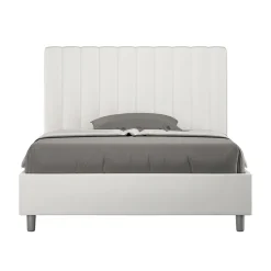 Letto 120x200 cm Testata con Linee Verticali Simmetriche Made in Italy - Guanto