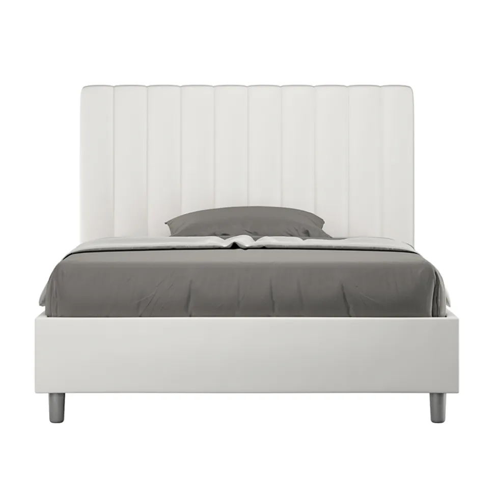 Letto 120x200 cm Testata con Linee Verticali Simmetriche Made in Italy - Guanto