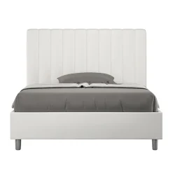 Letto 140x200 cm Testata con Linee Verticali Simmetriche Made in Italy - Guanto