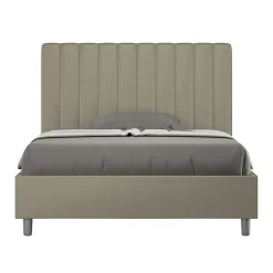 Letto 140x200 cm Testata con Linee Verticali Simmetriche Made in Italy - Guanto