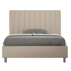 Letto 140x200 cm Testata con Linee Verticali Simmetriche Made in Italy - Guanto