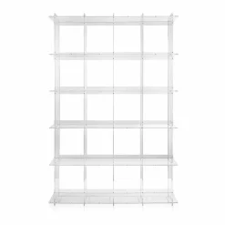 Libreria a muro design moderno in plexiglass trasparente Sfera4