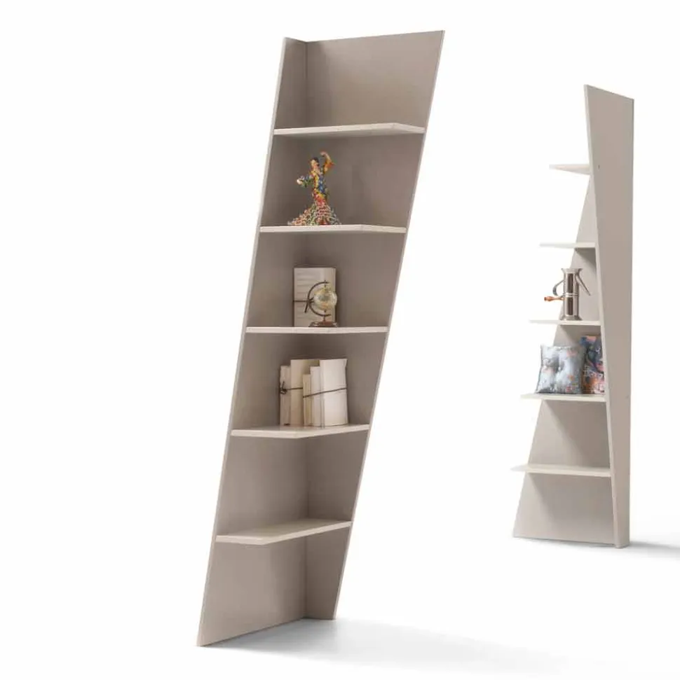 Libreria angolare di design MDF laccato Esquina made in Italy