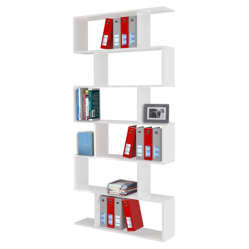 Libreria a Parete Design Verticale Salotto in Legno 3 Finiture - Minetta