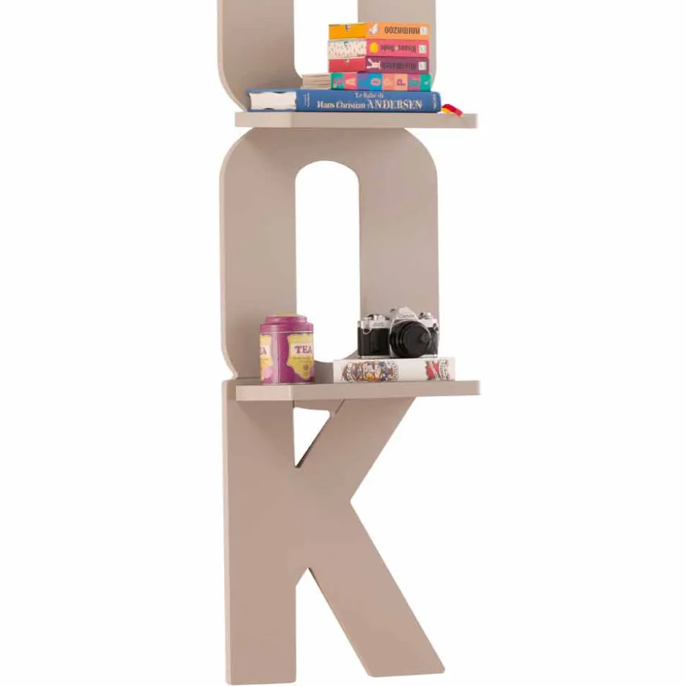 Libreria a parete di design con 3 mensole fatta a mano in Italia Nicla