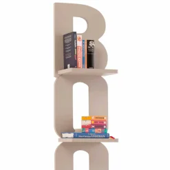 Libreria a parete di design con 3 mensole fatta a mano in Italia Nicla