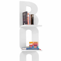 Libreria a parete di design con 3 mensole fatta a mano in Italia Nicla