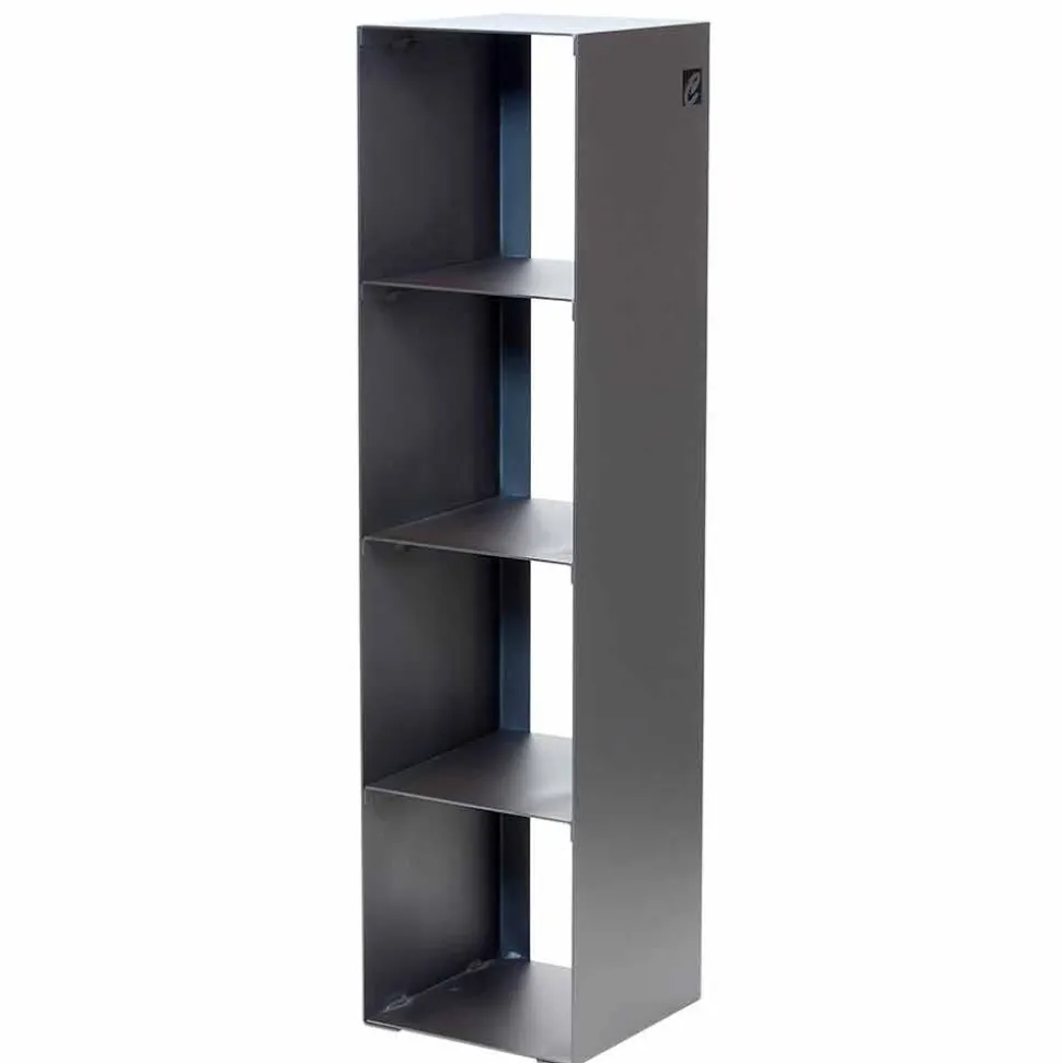 Libreria a Terra Moderna in Ferro Nero,Rosso,Bianco,Grigio Made in Italy – Cauro