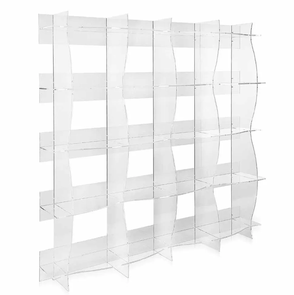 Libreria autoportante/a muro design moderno Pam trasparente