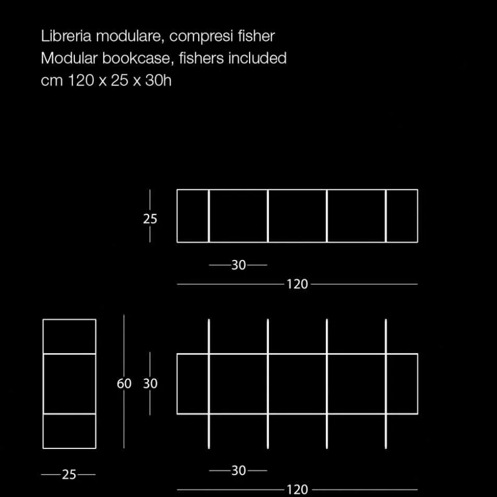 Libreria Componibile a Parete Design Modulare in Metallo di Alta Qualità - Roger