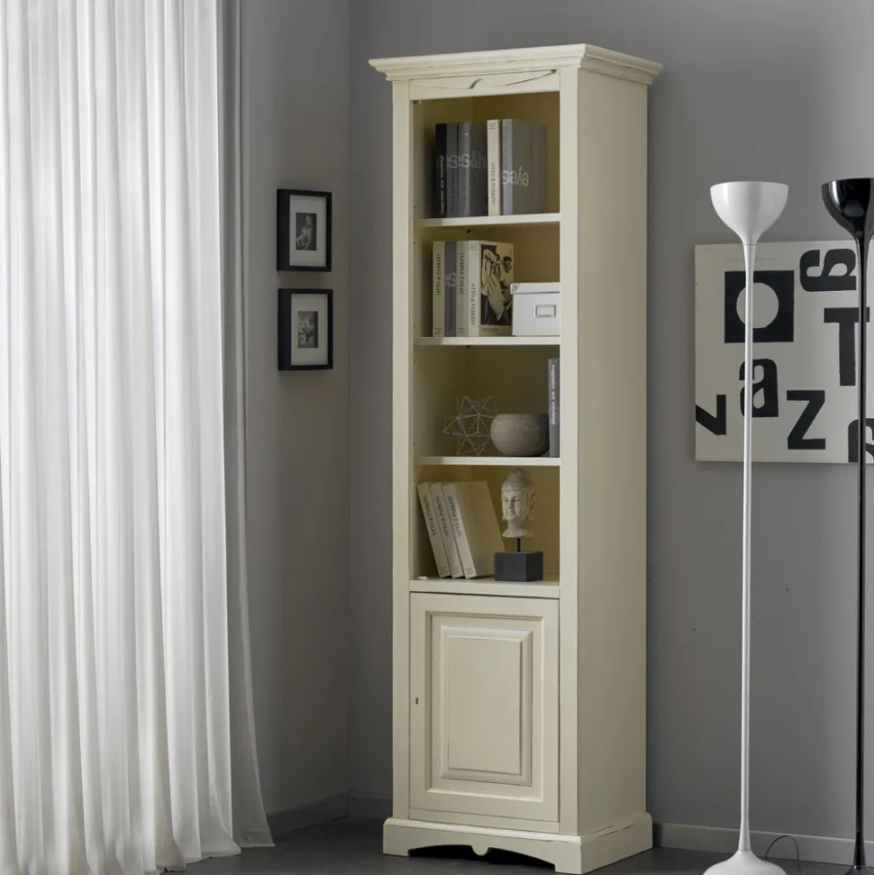 Libreria con 4 Vani e 1 Anta Realizzata in Legno Made in Italy - Lofn