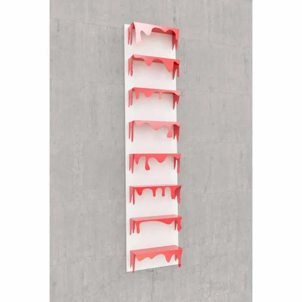 Libreria da muro design Kolata 50x127 (8 Ripiani) Mabele, artigianato torinese