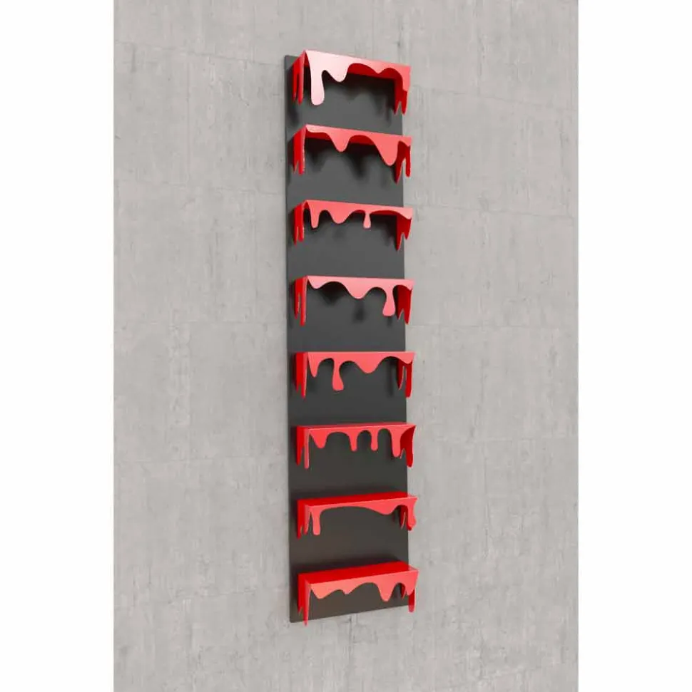 Libreria da muro design Kolata 50x127 (8 Ripiani) Mabele, artigianato torinese