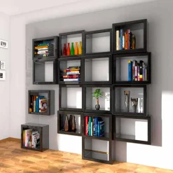 Libreria da parete design Fra011 Made in Italy