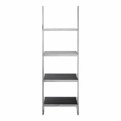 Libreria da parete in acciaio e vetro di design 60x180x44cm Tafre