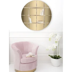 Libreria da Parete Tonda in Plexiglass Oro o Argento Made in Italy - Lizzy