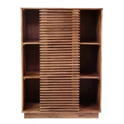 Libreria da Soggiorno Realizzata in Legno di Acacia - Vortice