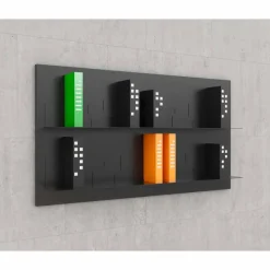 Libreria design da muro Skyline 130x70 Mabele, prodotto artigianale